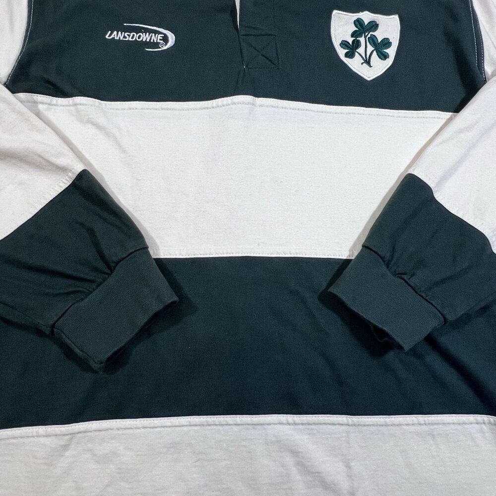 Landsdowne Collection Irish Rugby Shirt Long Sleeve Shamrock Crest Men's Small - Picture 4 of 11